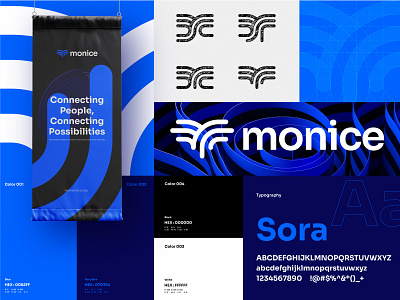 Monice Branding brand brand identity branding clean design initials logo logo design logomark logotype m logo mark technology visual identity