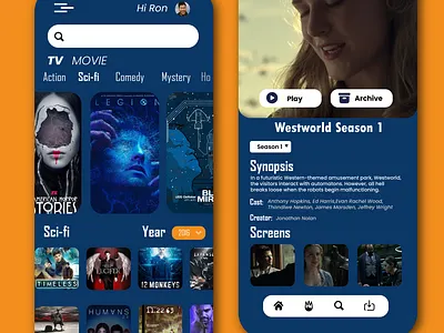 Movies/TV Streaming app android app design daily ui design graphic design illustration interface ios logo minimal mobile mobile app modern typography ui uiux ux uxui vector web