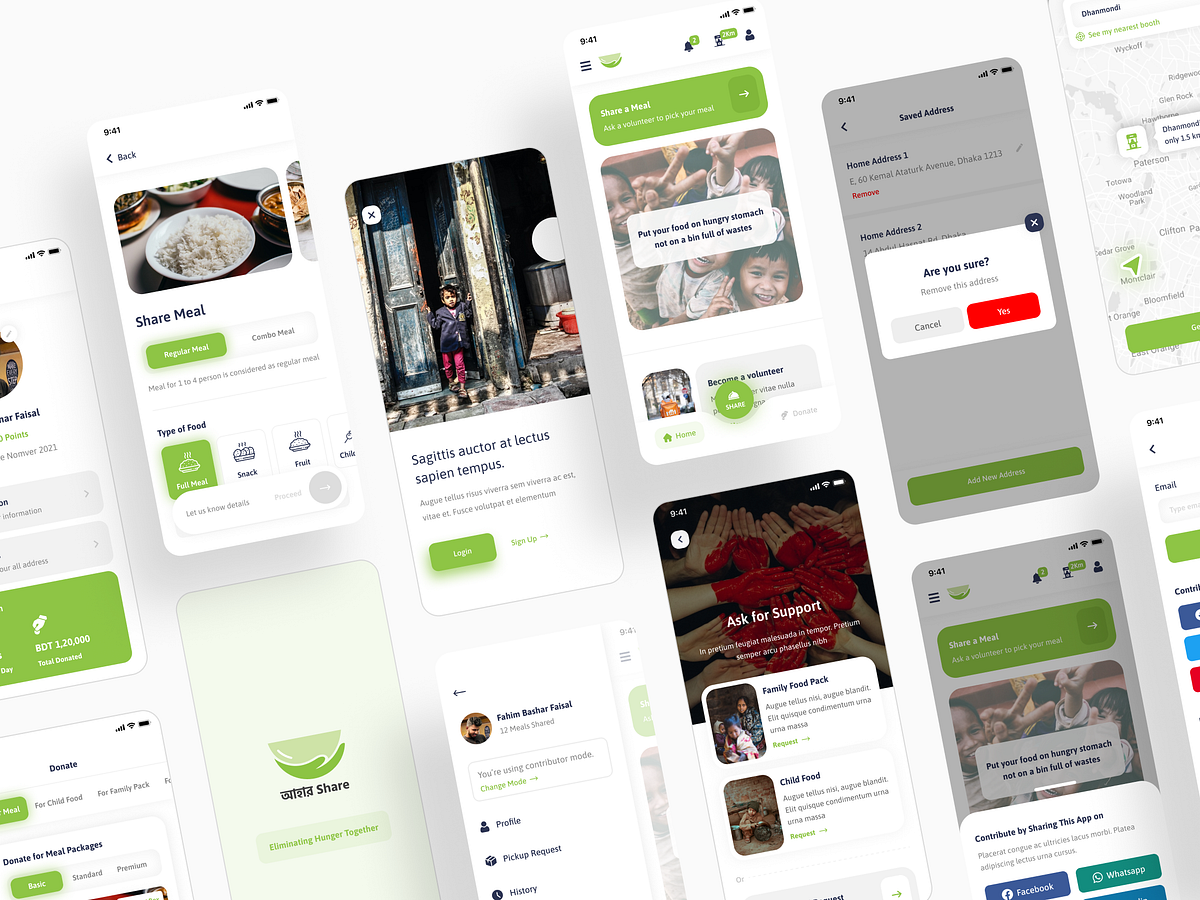 Food Donation Mobile App UI/UX by Fahim Bashar Faisal 👑 on Dribbble