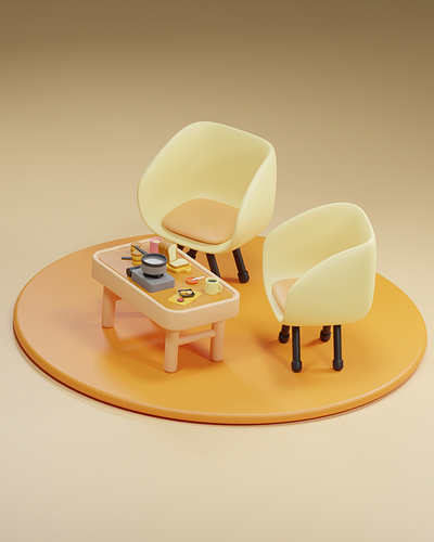 have you relaxed today? 3d 3dblender blender chill coffee design enjoy illustration relax smoke