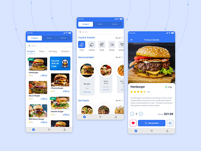 UI/UX | Food Ordering App branding burger app ecommerce app figma food app graphic design interactiondesign mobile app product branding product design ui user experience ux visual design