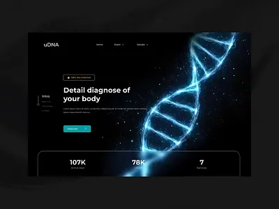 DNA Check UI Web animation branding ui