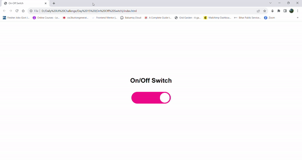 Day 15 (On/Off Switch) css dailyui day 15 day 15 onoff switch design html javascript ui