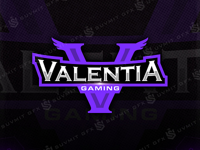 Valentia Gaming Logo Design | Gaming Text Concept branding design graphic design logo logo design shuvmit