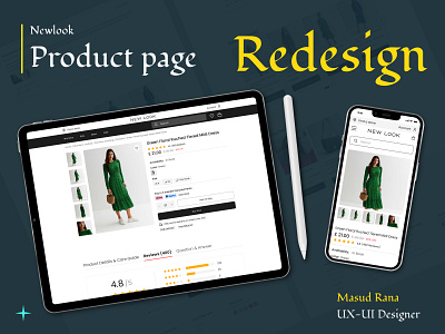 Newlook | Product page Redesign | Website ui/ux app design ecommerce uiux ecommerce web design figma home page landing page landing page design landing page uiux masud rana masuduxi mobile app product page redesign redesign saas product saas website ui ui design uiux web design website
