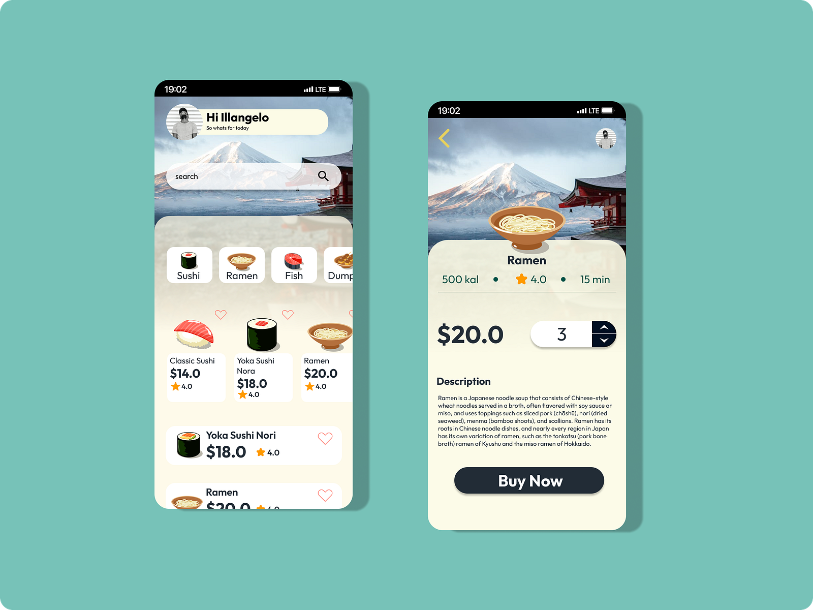 Japanese Food Delivery App by Himan Bora on Dribbble