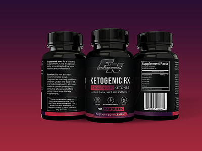 Ketogenic RX Label Design capsule label design packaging pill supplement label supplement packaging vitamin