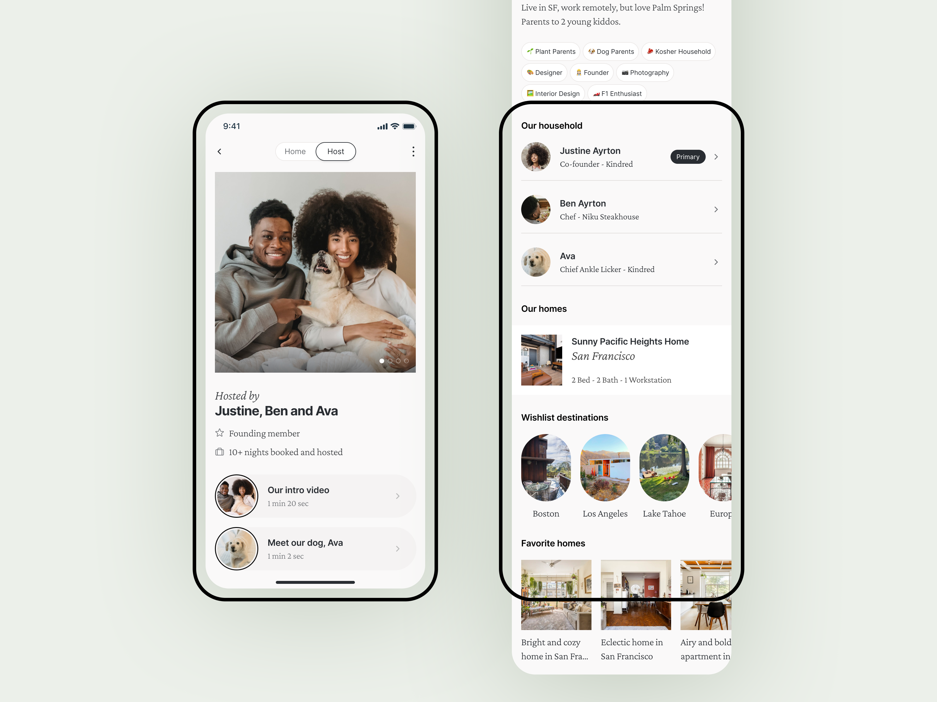 Kindred | User Profiles account animation branding design graphic design home hospitality household mobile design profile social social design tags travel ui ui design user user profile ux design video design