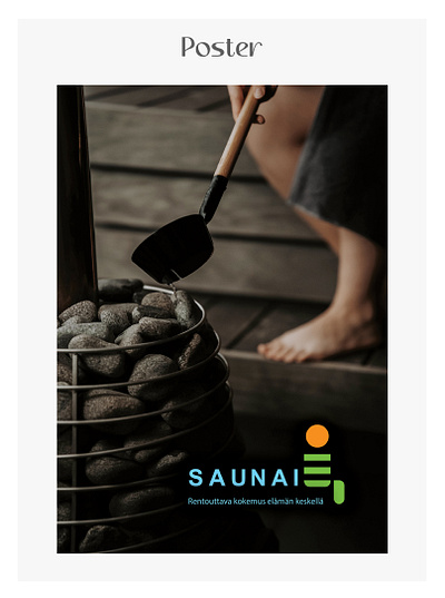 Poster Sauna branding graphic design logo poster