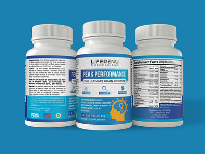 PEAK PERFORMANCE Label Design capsule design label design packaging pill supplement label supplement packaging vitamin