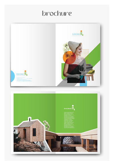 Sauna Brochure brochure design graphic design logo