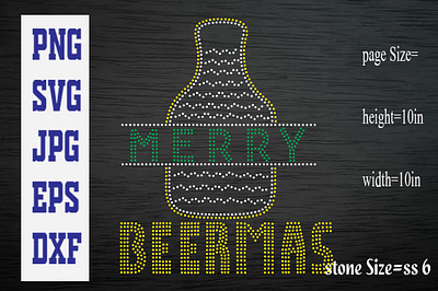 Merry beermas christmas mug design