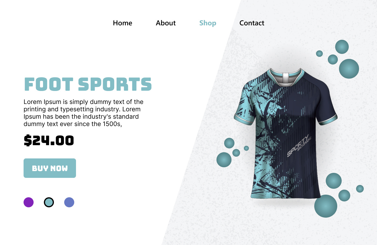 Jersey Shop Landing Page by DRAWART on Dribbble