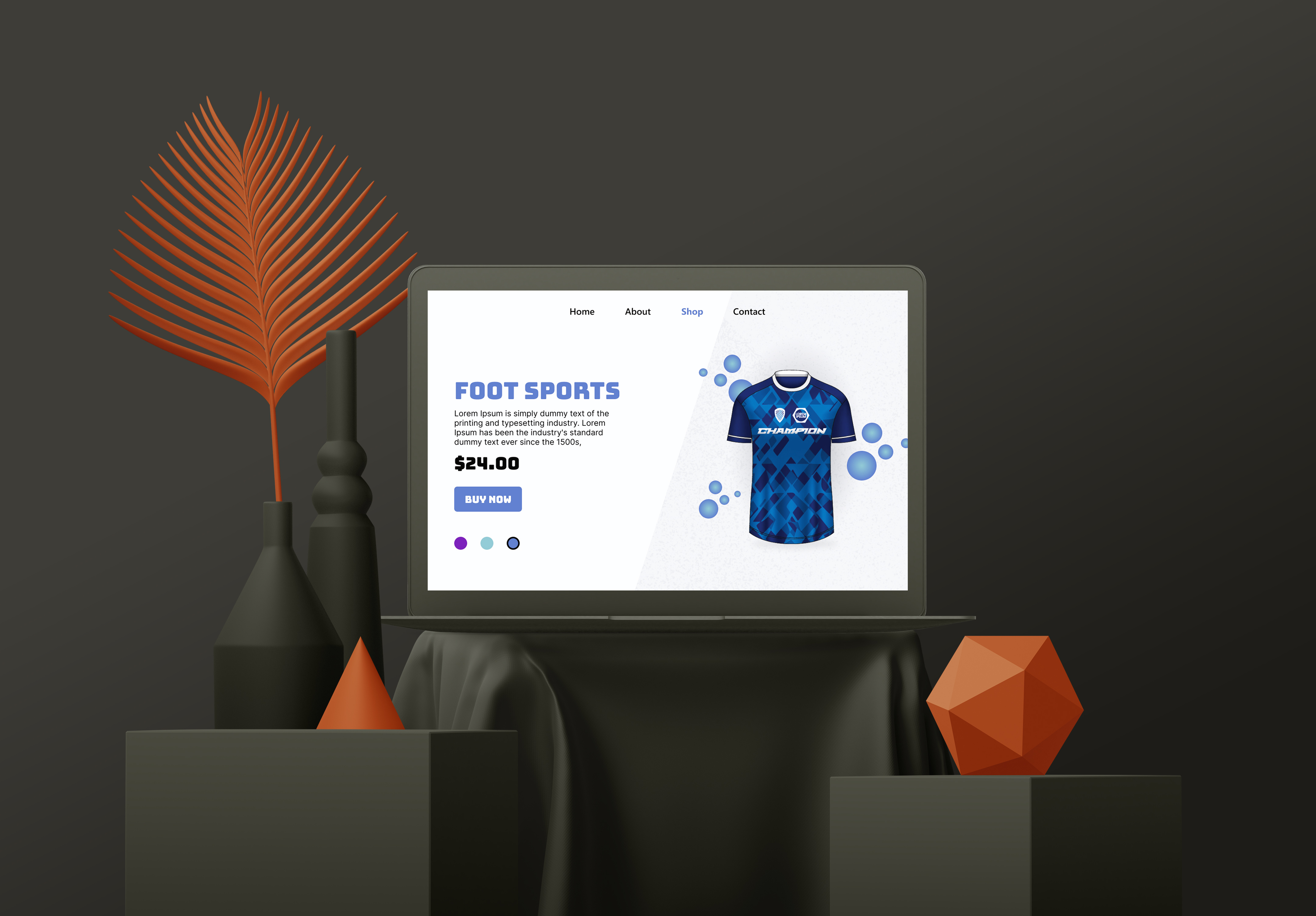 Jersey Shop Landing Page by DRAWART on Dribbble