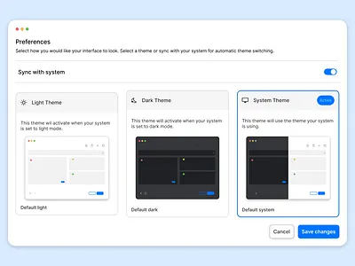 Theme Settings Design