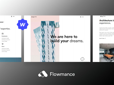 Nifty Architecture Webflow Template agency template design illustration logo template ui webflow webflow template webflowtemplate websitedesign