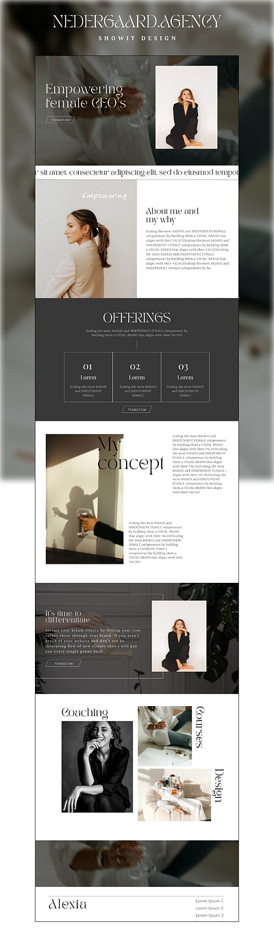 Web design and brand identity for Business Coach brand design branding business coach design figma showit web design