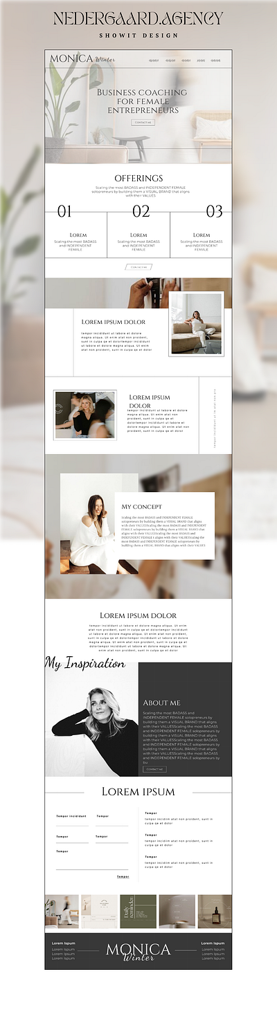 Brand identity and web development for Business Coach brand design branding business coach design figma showit ui web design