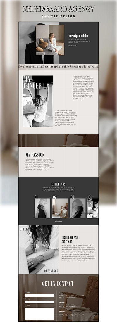 Web design for business coach brand design branding business coach design figma showit web design