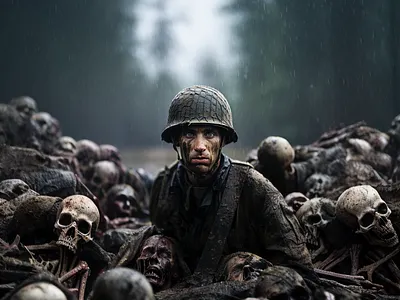 War Never Changes- Story of WWII Soldier 4 ai midjourney portrait soldier war never changes ww2 wwii