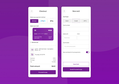 Daily UI #002- Credit card checkout design ui ux