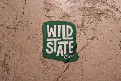 Wild State Cider Custom Gloss Stickers branding design graphic design logo logo design logo stickers