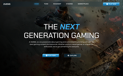 Gaming Website design gaming landing page ui uiux web3