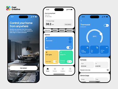 Smart Home App - Minimal Design Style app design design iot app minimal design minimal style mobile app mobile app design moble app design minimal modern app design smart home smart home app smart home app design ui ui design ui ux