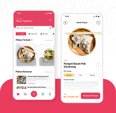 Pink Bites: A Delightful Food App for Mobile Foodies android apps branding design mobile page ui ux