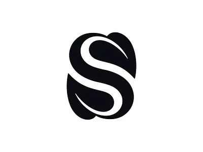 S + leaves design leaf logo leaves letter letter s logo logotype mark monogram negative space negative space logo s logo s moongram symbol typography