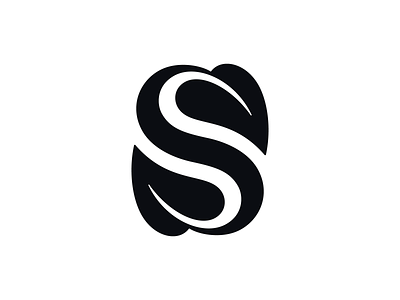 S + leaves design leaf logo leaves letter letter s logo logotype mark monogram negative space negative space logo s logo s moongram symbol typography