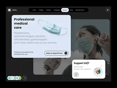 🫀 Healthcare service | Hyperactive appointment branding design healthcare platform hero section hyperactive interfaces medical database medical services meds product design public services typography ui ux web design