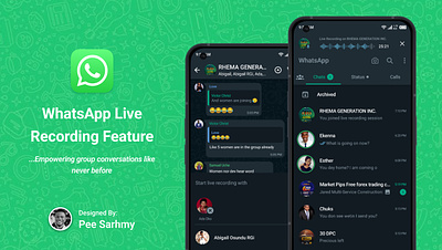 WhatsApp Live Recording Feature mobile app product design ui whatsapp