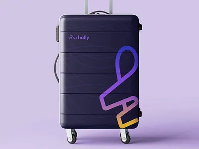 holly Travel Bag Design ai aircraft artificial intelligence bag brand brand and identity brand identity branding fly groups illustrations logo luggage plane startup suitcase travel traveling trip wavelength
