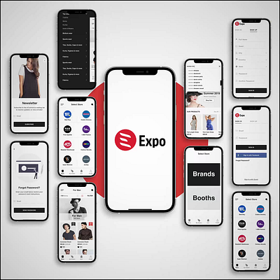 Expo - e Commerce Mobile App android animation branding design development flutter graphic design ios mobileapp ui ux