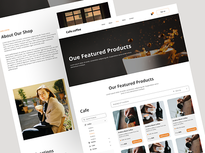 Coffee Shop (Product Page) Design coffee coffee shop design landingpage ui web