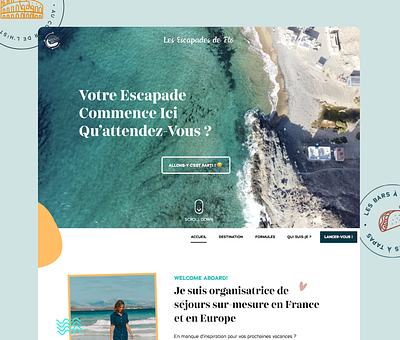 Website - Les Escapades de Flo design escape travel ui ux webdesign