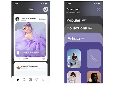 Metapix Application Screen Category and Feed Screen graphic design logo ui