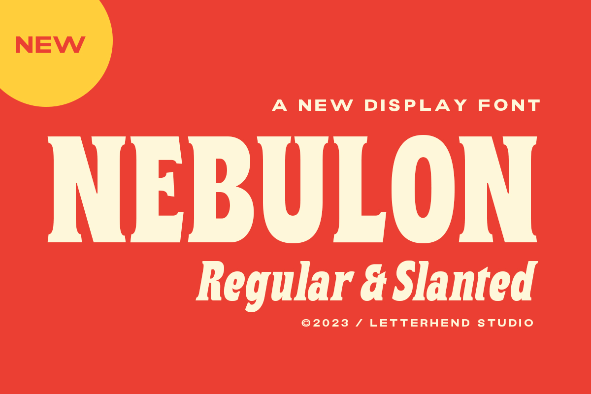 Nebulon - Bold Display Font freebies serif font