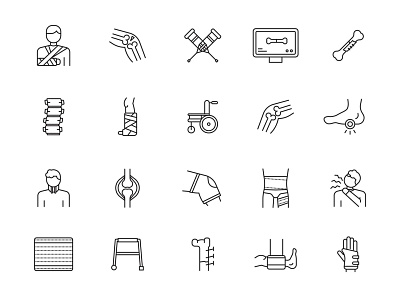 20 Orthopedic Icons free icons freebie icon design icon download medical icons orthopedic orthopedic icon vector icon