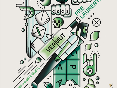 Vermut prelaurentis graphic design illustration old school poster design tattoo vermouth