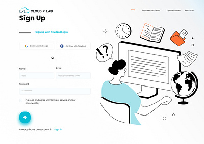 Cloud x Lab Login Screen Concept 3d animation branding cloud x lab login screen concept graphic design logo motion graphics ui