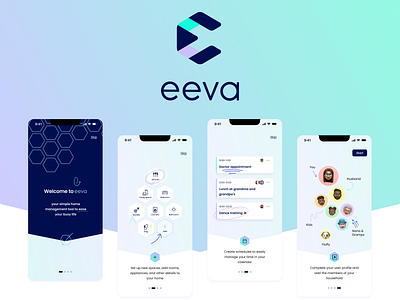 eeva - Application mobile de gestion de vie personnelle artistic direction branding gestion graphic design management mobile app osedea ui ux ux ui design