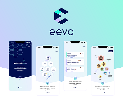 eeva - Application mobile de gestion de vie personnelle artistic direction branding gestion graphic design management mobile app osedea ui ux ux ui design