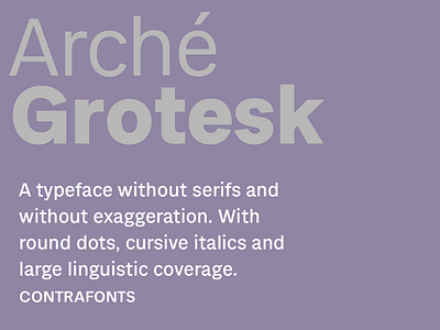 Arché Grotesk font grotesk sans sanss erif tipografia type typeface