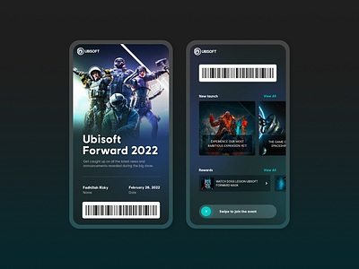 Digital event ticket game design gaming graphic design