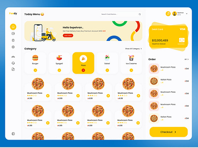 Order Food Panel 🍕 branding dashboard food food delivery home isepehran order panel plants website sepehran ui ux