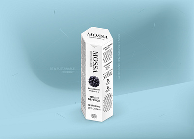 MOSSA Youth Defence cosmetics cosmetics package eco packaging graphic design packaging design sustainable packaging