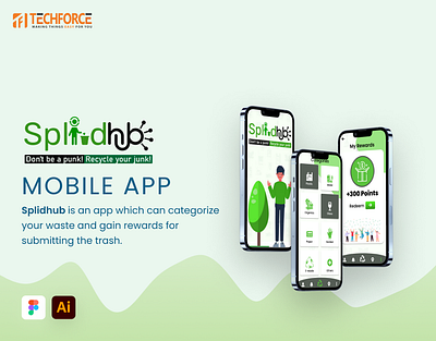 Splidhub - Mobile App 2d abstarct adobe art branding design graphic design illustration logo ui ux vector webdesign