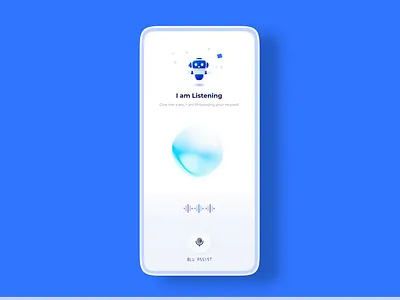 BLU Assist - AI Chat Bot ai animation application artificial intelligence chatbot design futuristic minimal design modern motion graphics screen ui ui designer